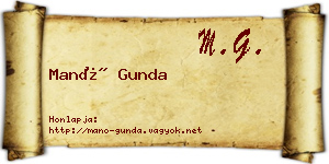Manó Gunda névjegykártya